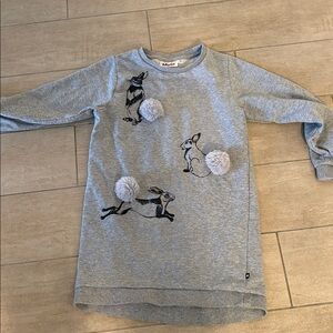 Molo Light Heather Grey Pullover Sweatshirt with Subtle Print